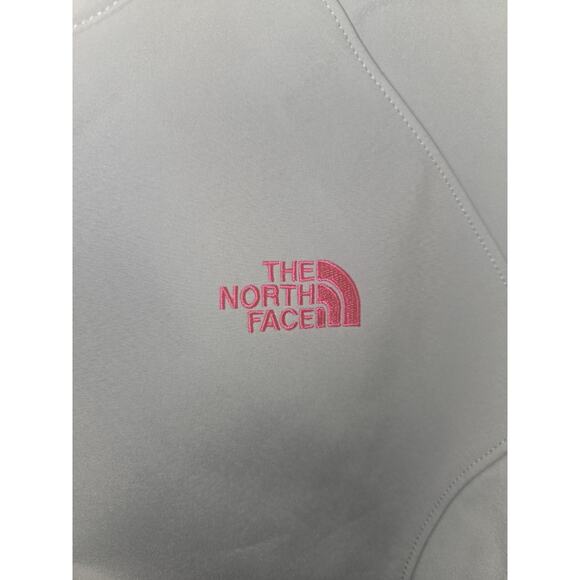 The North Face Womens Zip Up Jacket, Gray With Pink Logo, Size Large - Picture 2 of 10